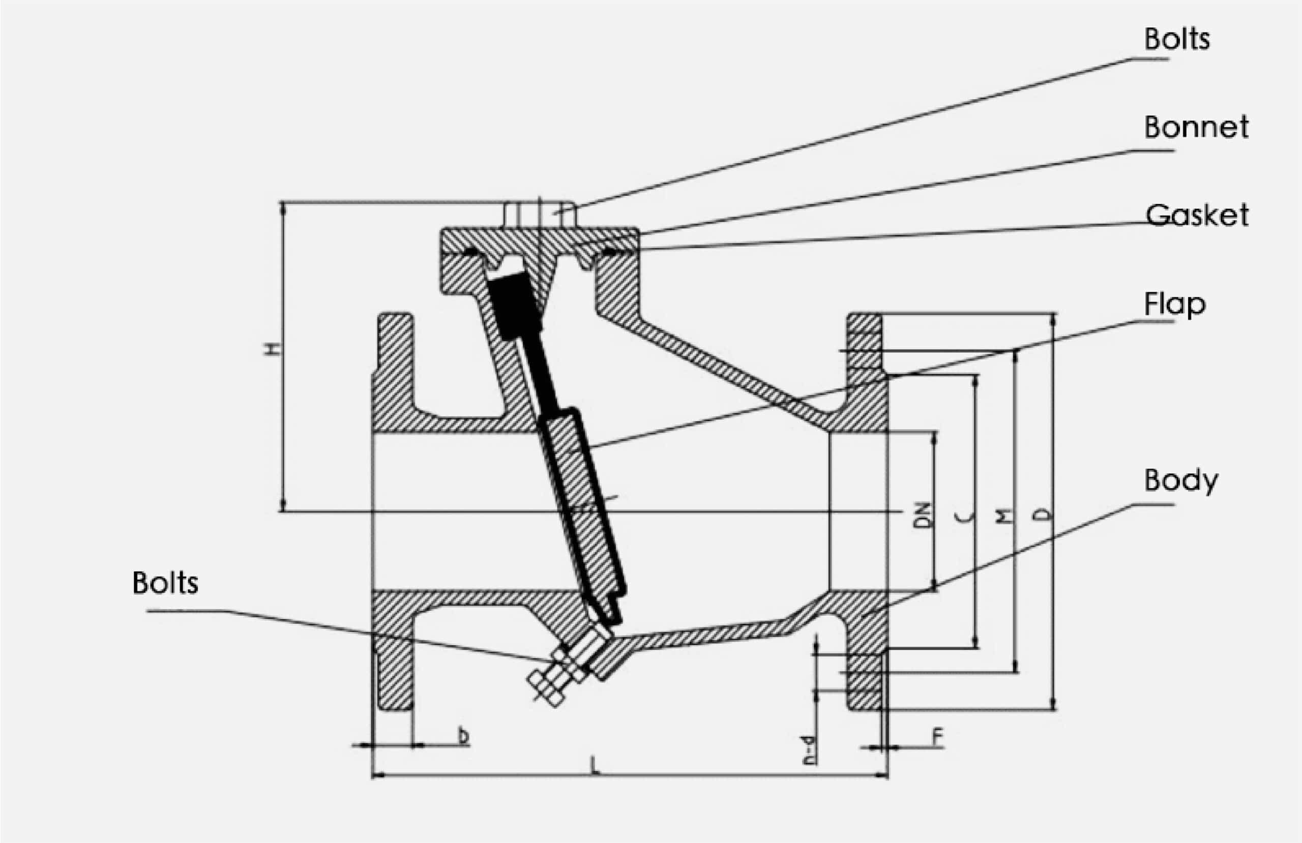 flap check valve without pin for flap diagram