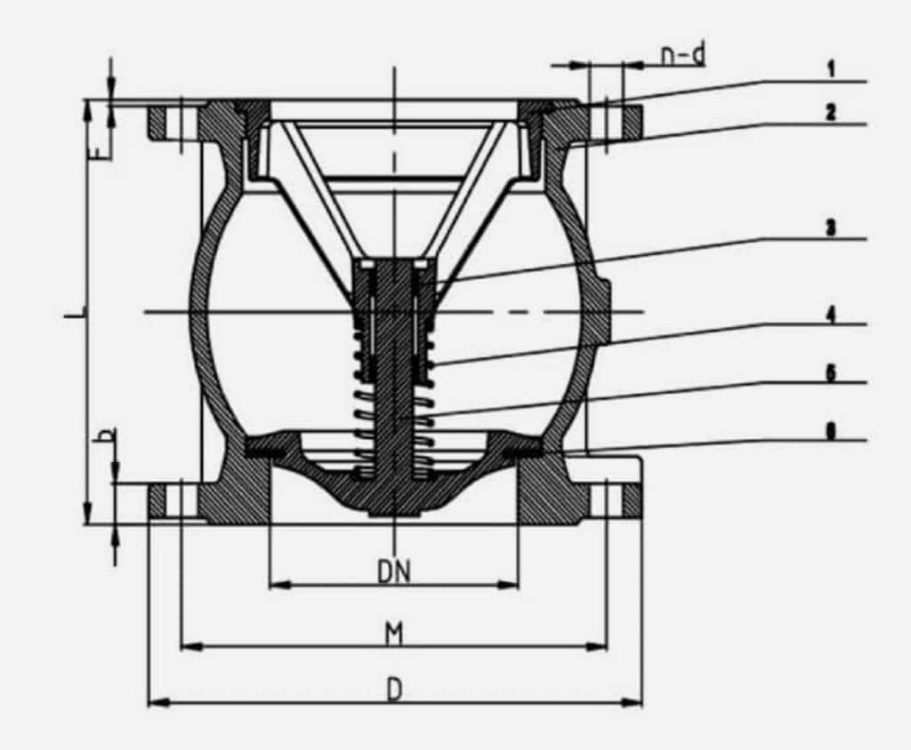 silent check valve drawing