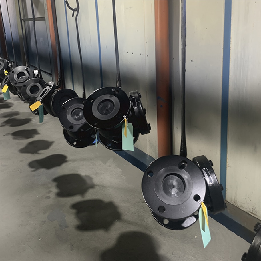 swing check valve in workshop