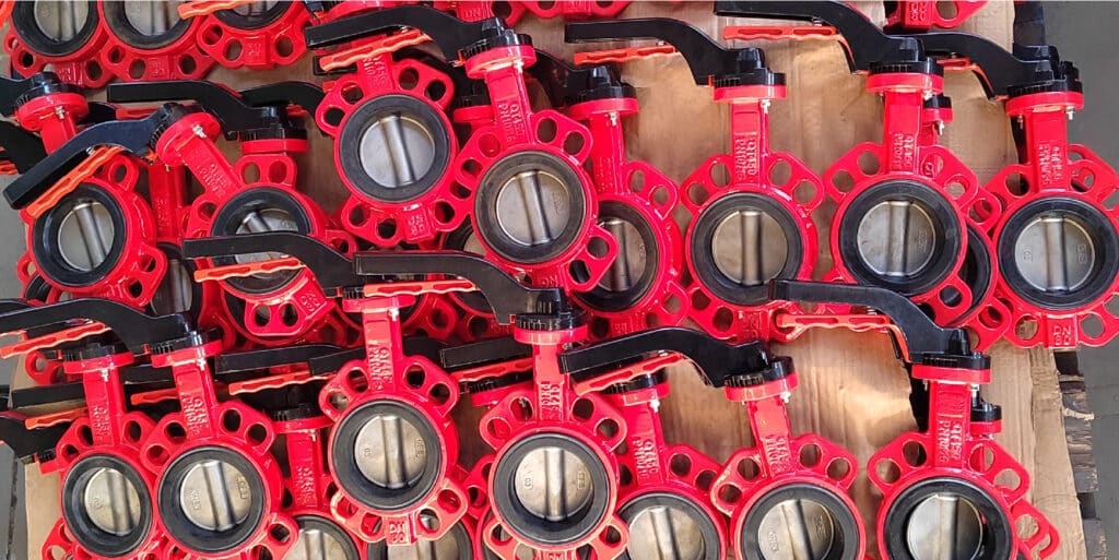 wafer butterfly valve in workshop