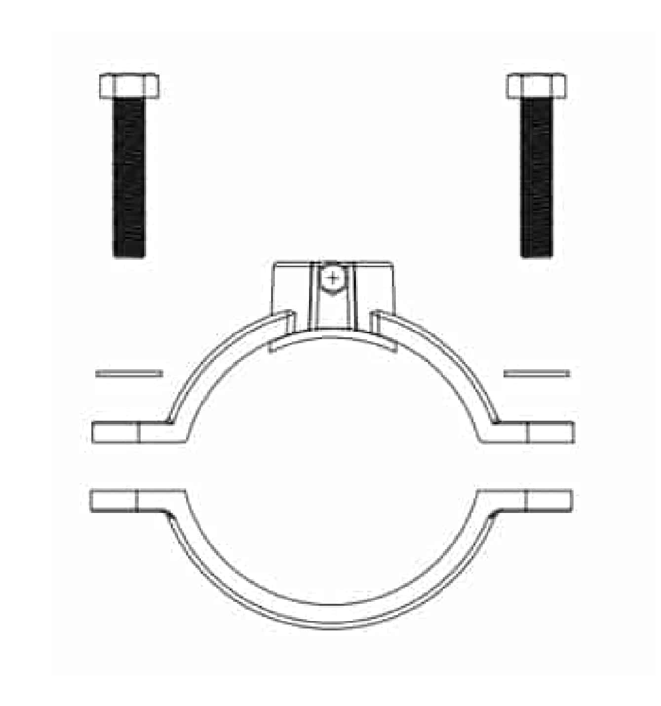Metal Saddle Clamp for AC pipe for Water Line installation instruction STEP 1