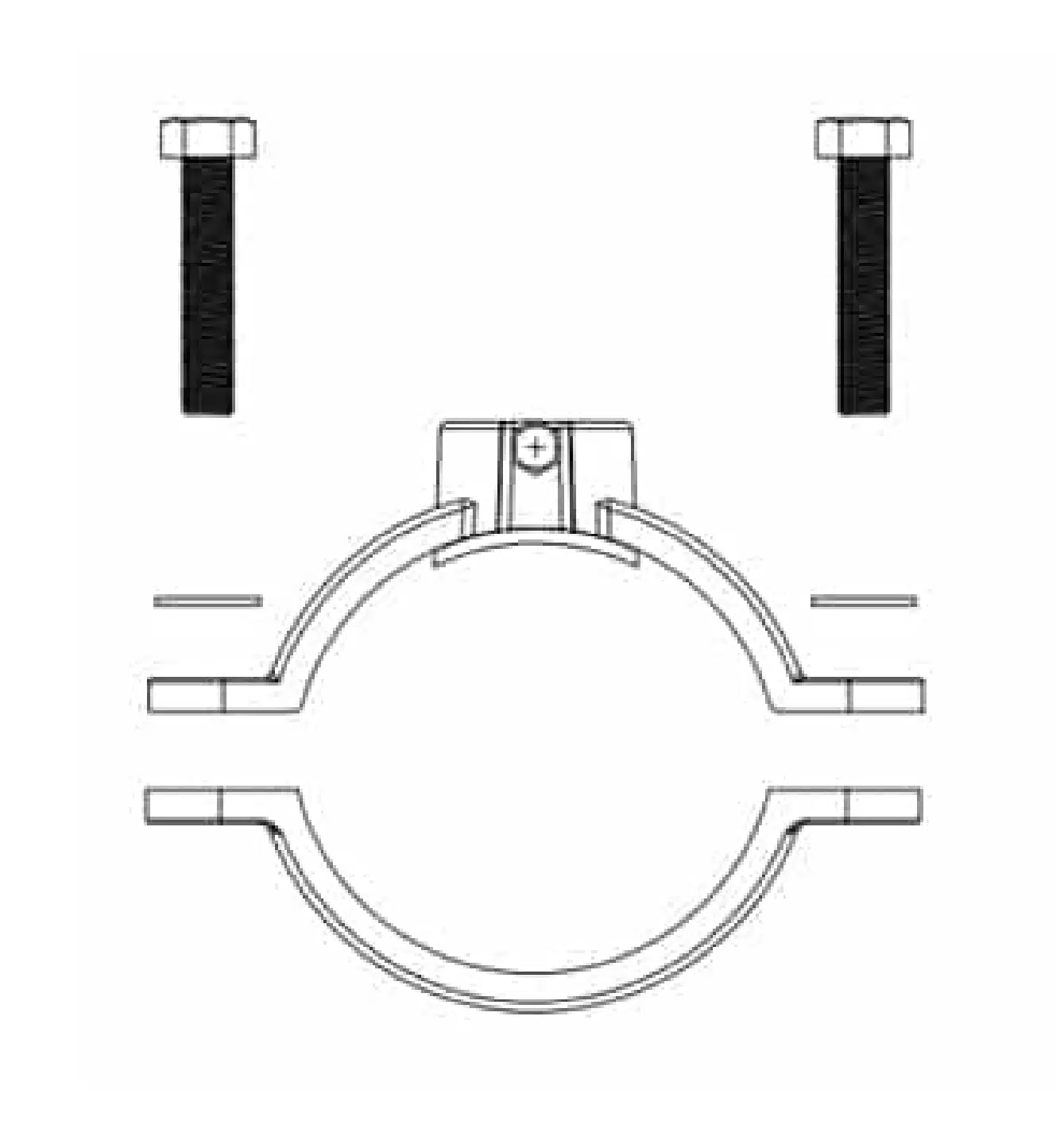 Metal Saddle Clamp for AC pipe for Water Line installation instruction STEP 1