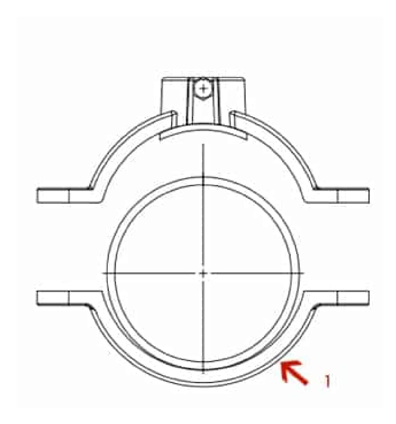 Metal Saddle Clamp for AC pipe for Water Line installation instruction STEP 2