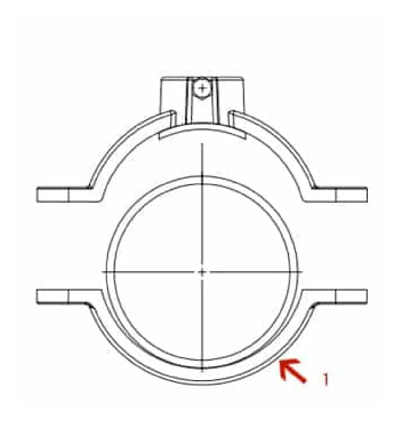 Metal Saddle Clamp for AC pipe for Water Line installation instruction STEP 2