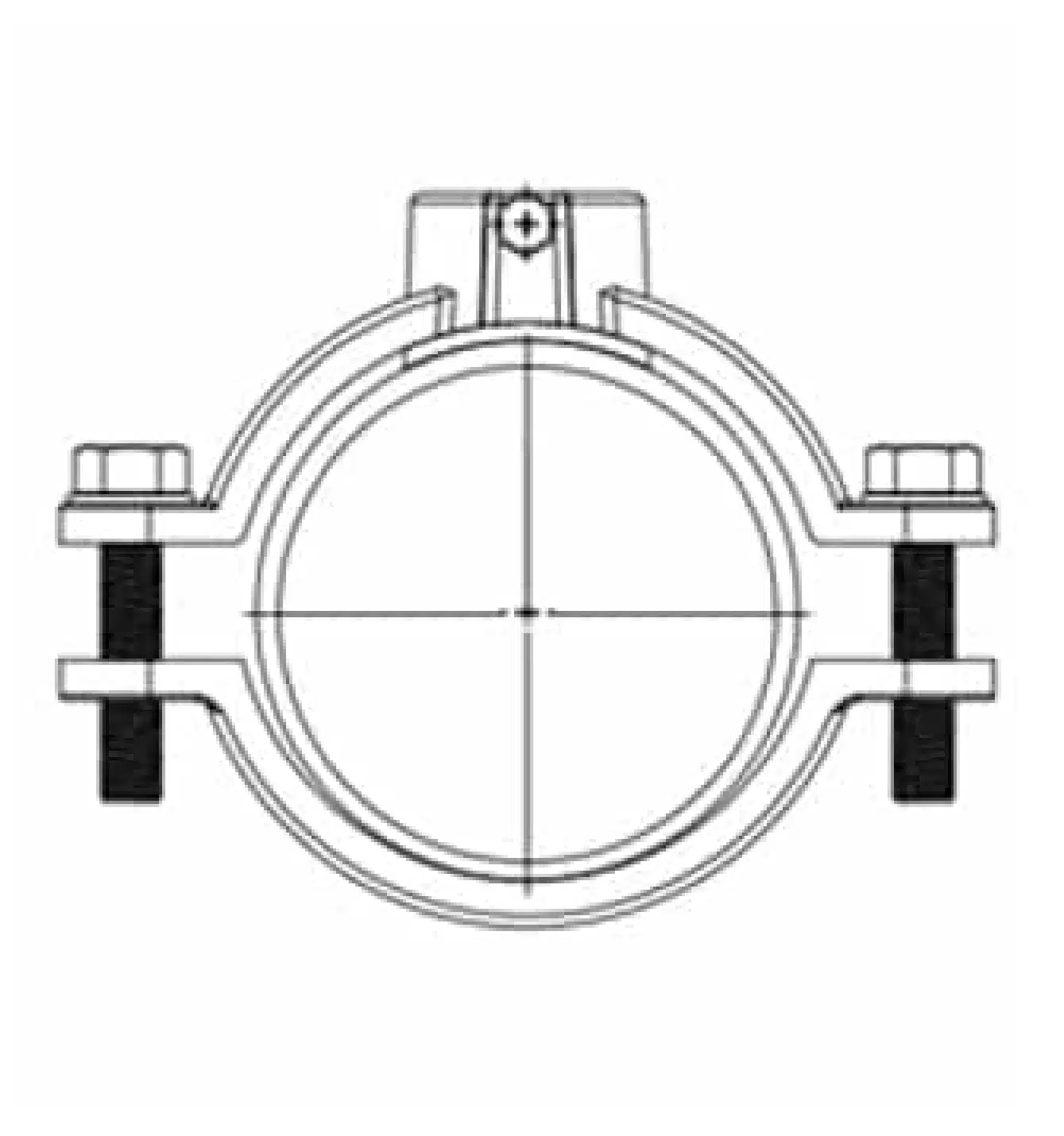 Metal Saddle Clamp for AC pipe for Water Line installation instruction STEP 3