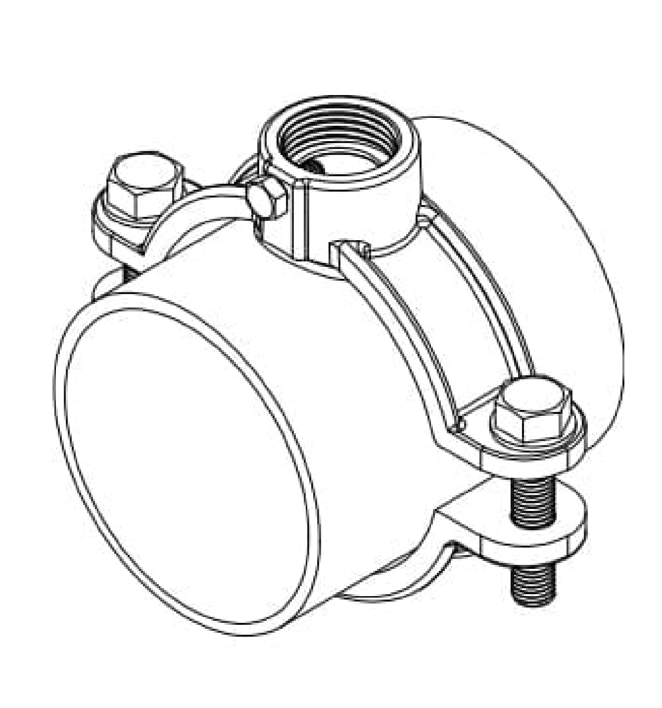 Metal Saddle Clamp for AC pipe for Water Line installation instruction STEP 4