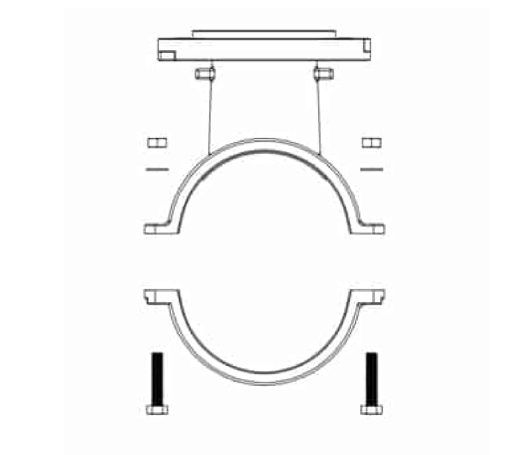 Saddle Clamp for HDPE and PVC Pipe with Loose Flange Outlet Installation Instruction Step 1