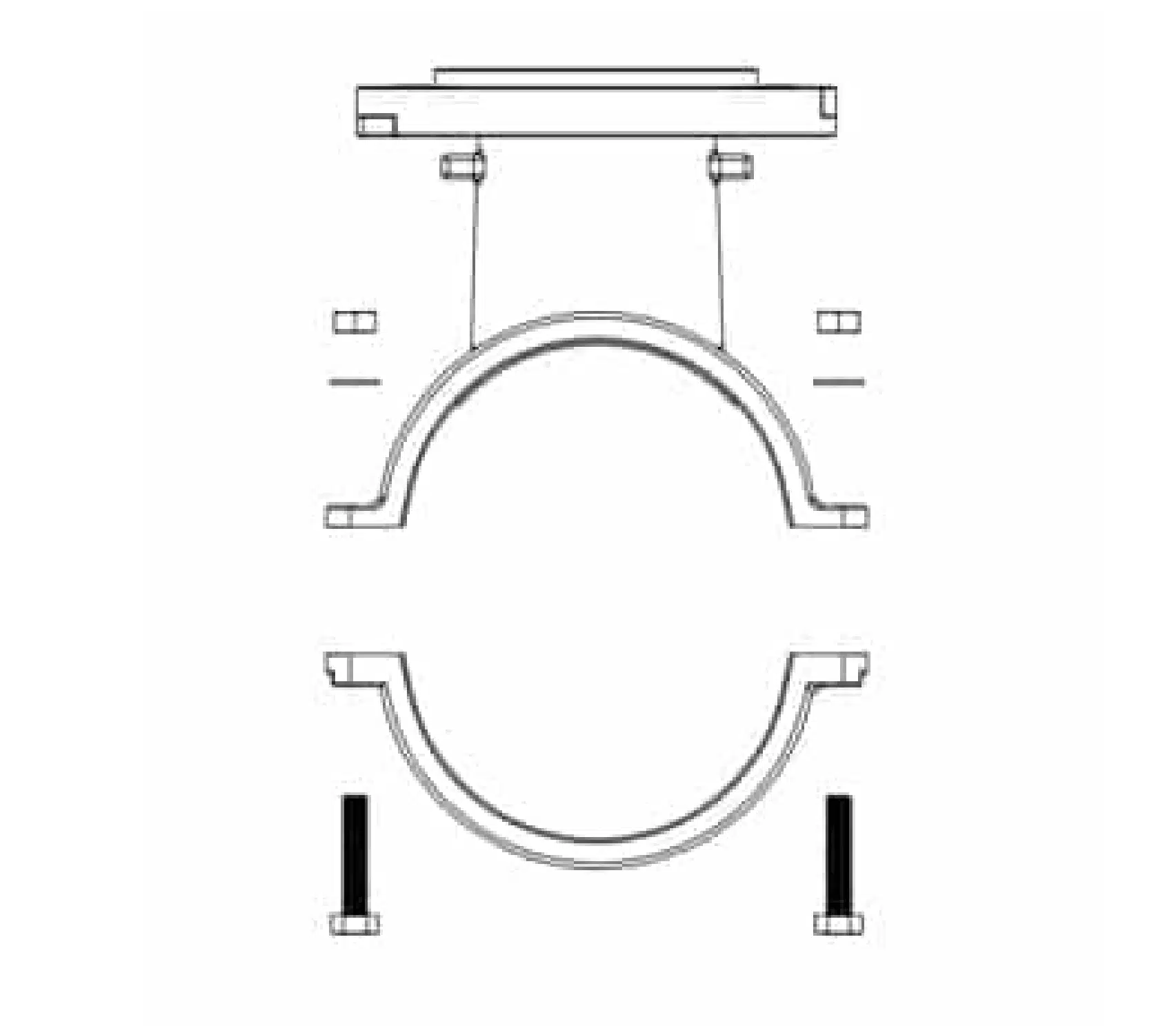 Saddle Clamp for HDPE and PVC Pipe with Loose Flange Outlet Installation Instruction Step 1