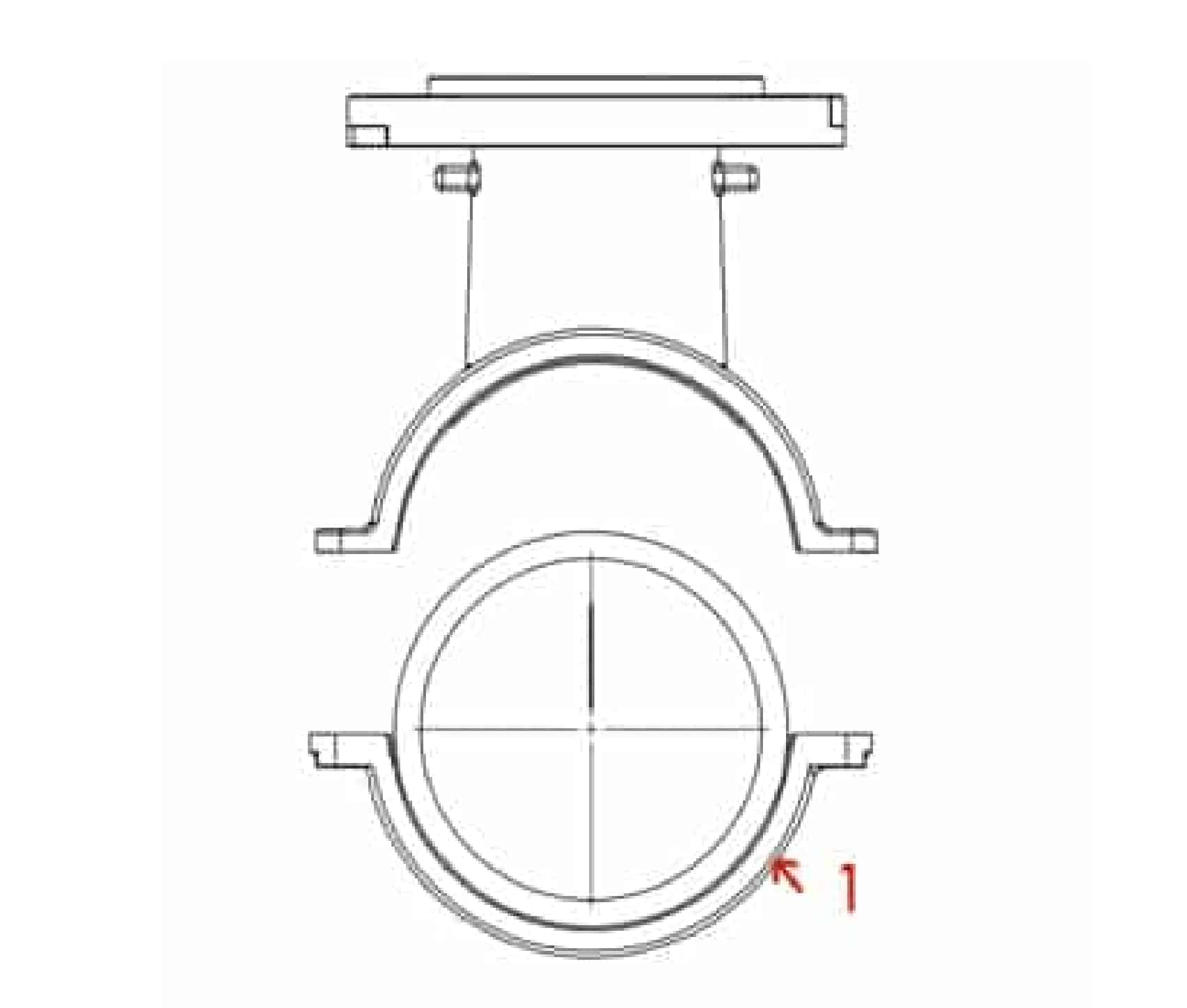 Saddle Clamp for HDPE and PVC Pipe with Loose Flange Outlet Installation Instruction Step 2