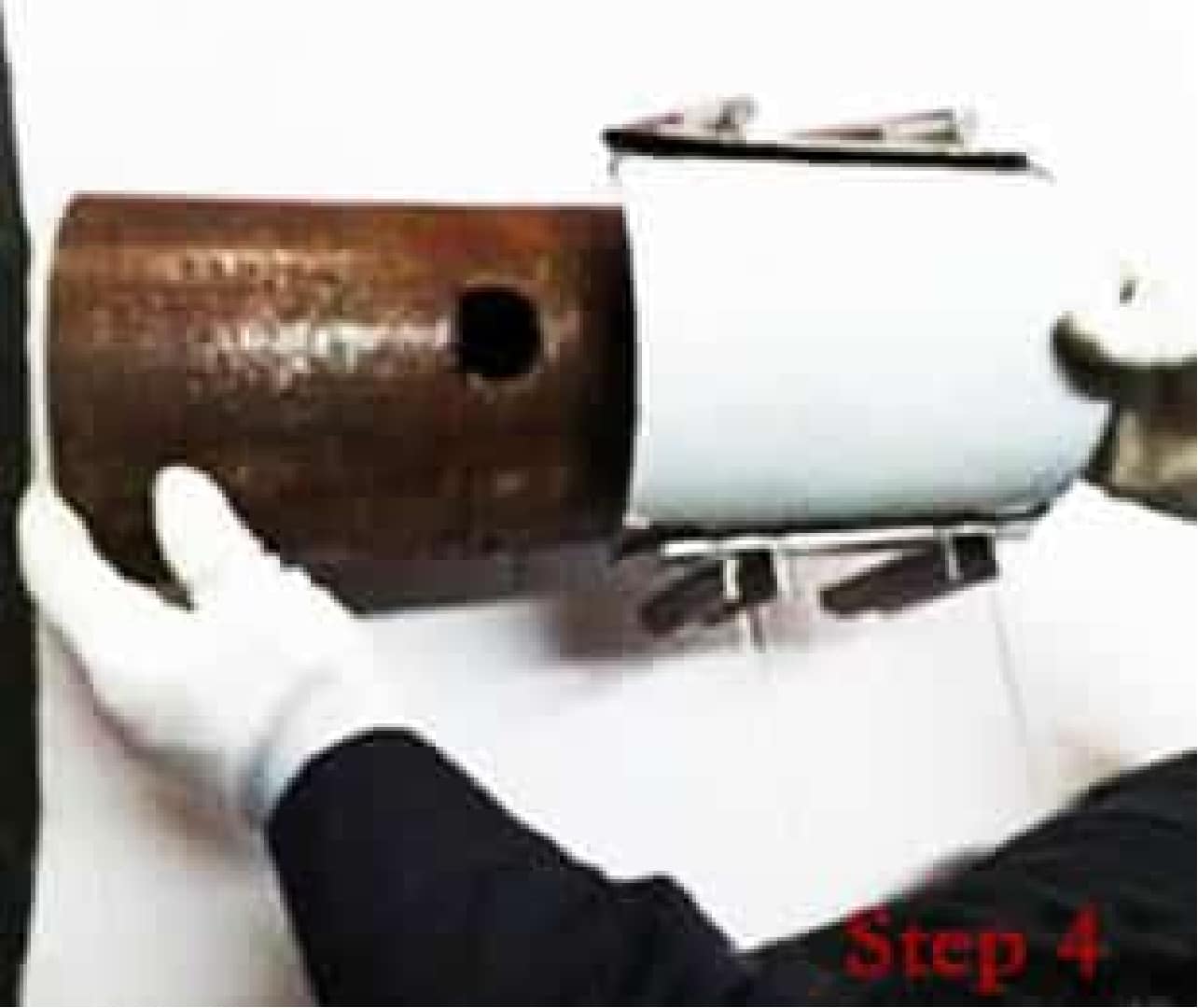 installation instruction for water pipe repair clamp step 4