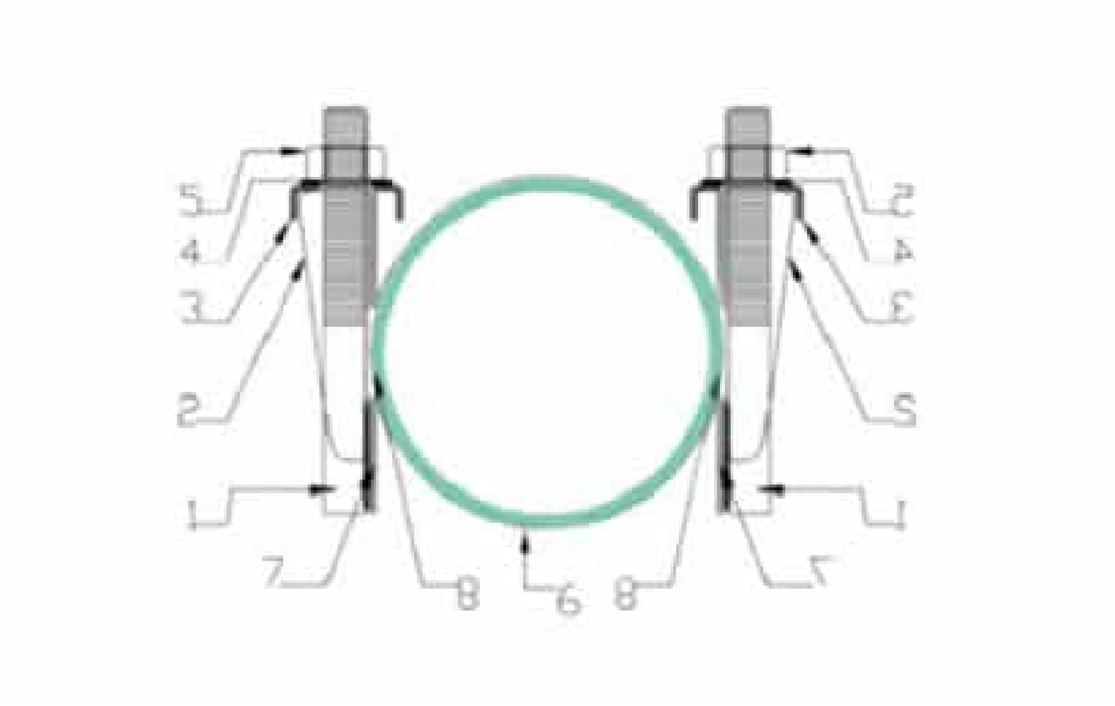 pipe repair sleeve double bands-drawing