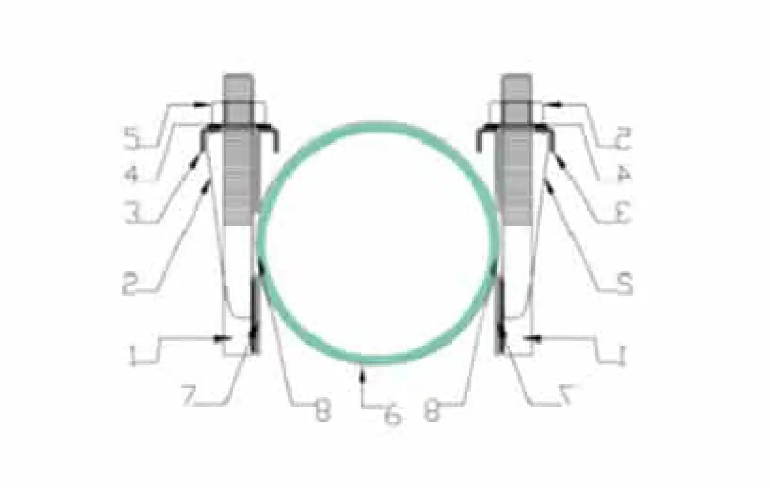pipe repair sleeve double bands-drawing
