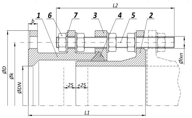 long dismantling joint GAD drawing