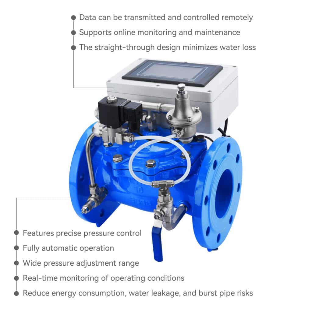 pressure-reducing and flow-regulating valve