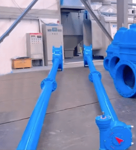 butterfly valve with gear box with valve spindle