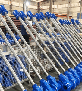 gate valve and surface box and valve spindle