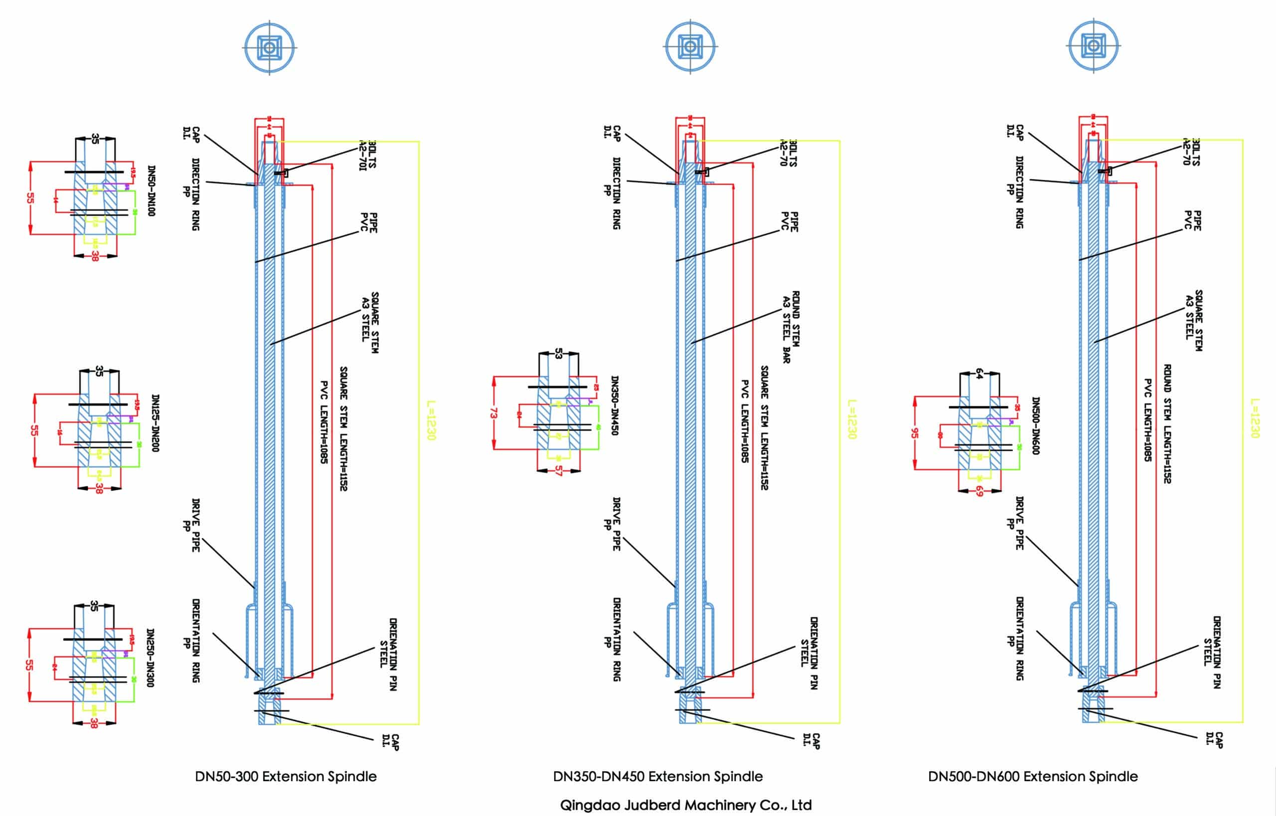 valve spindle drawing