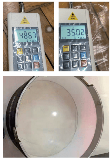 End Seal Ring Pull-out Test For PE Lined Ductile Iron Pipe