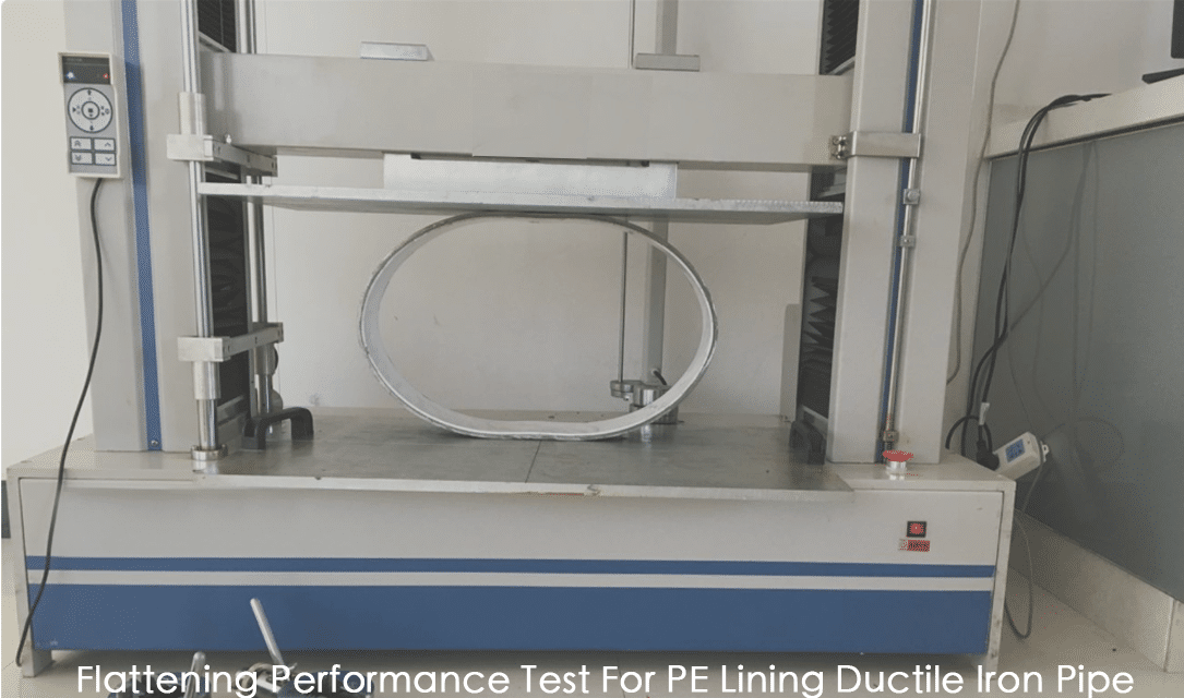 Flattening Performance Test For PE Lining Ductile Iron Pipe photo