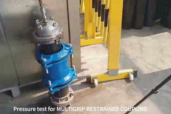 A pressure gauge on a pipeline showing a high PSI reading